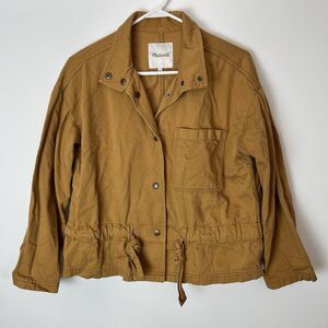 Madewell Jacket Women's  Southlake Military Snap Front Dark Sahara XS Yellow